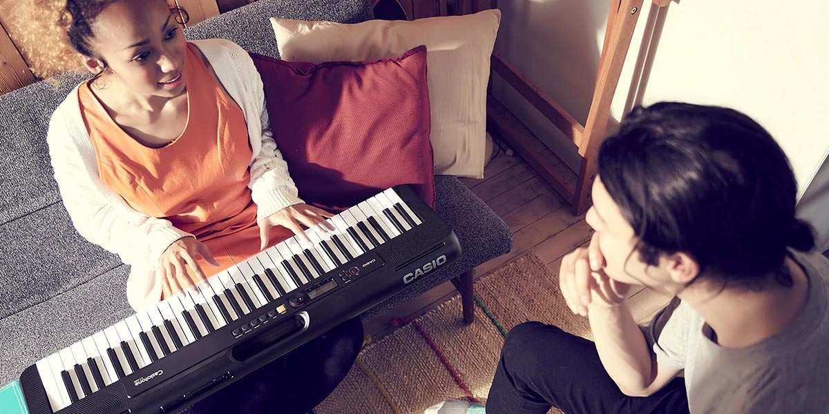 Casio CT-S200 Being Played on Couch