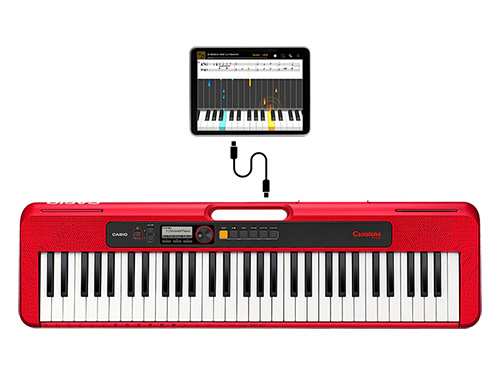 Casio keyboard connected to App