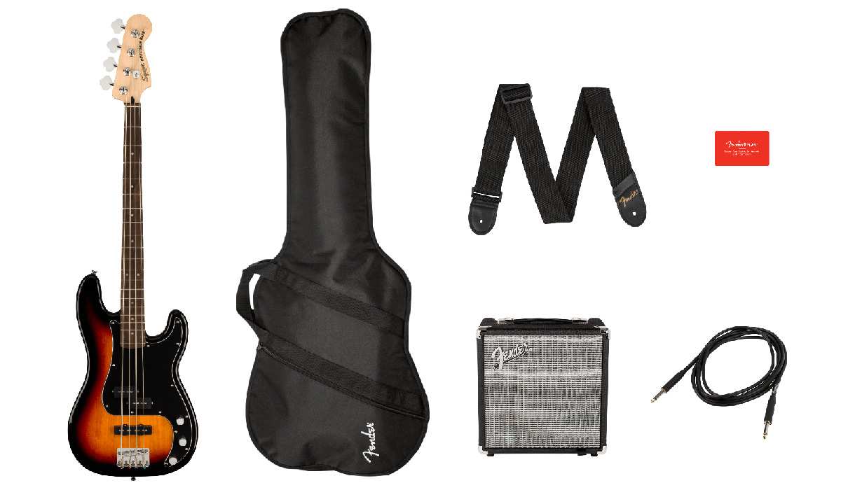 Squier Affinity Series Precision Bass PJ Pack and Accessories