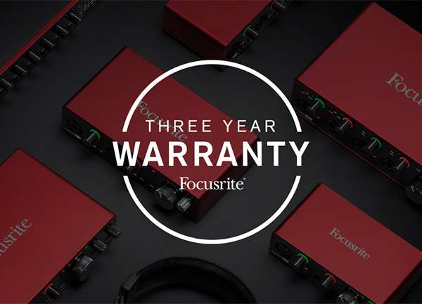 Focusrite 3 Year Warranty