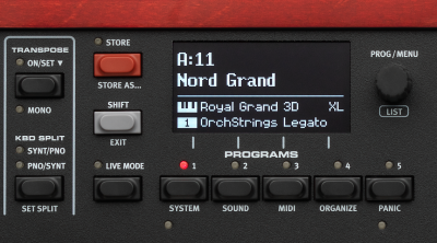 Nord Grand Stage Program Front View