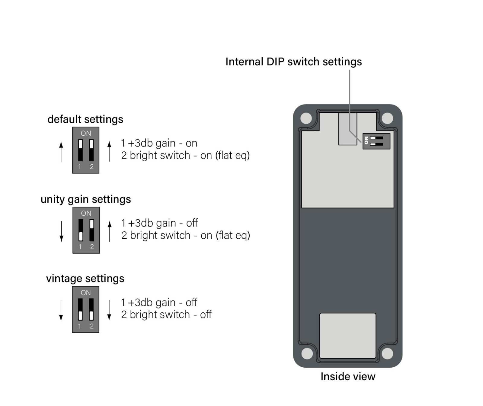 EP Booster Internal Dip Switches