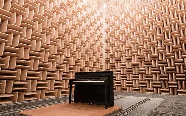 Yamaha Piano in an acoustic chamber