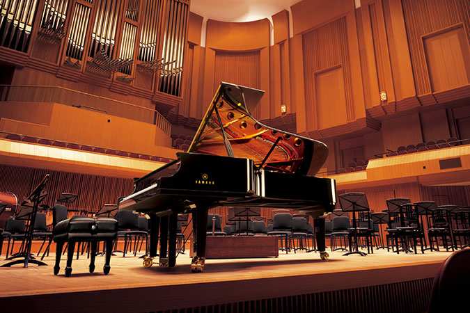 Yamaha CFX Grand Piano on stage