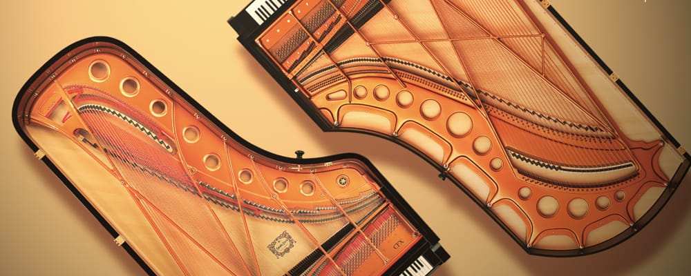 Image of two Yamaha World Renowned Pianos from Above