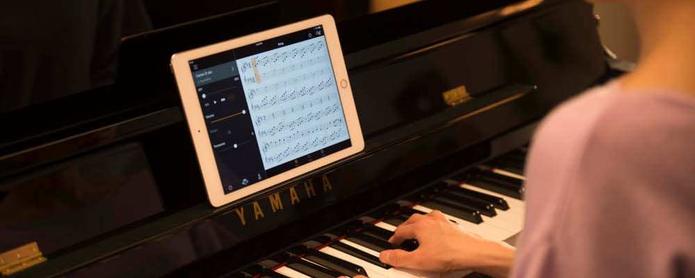 iPad connected to Yamaha Acoustic Silent Piano