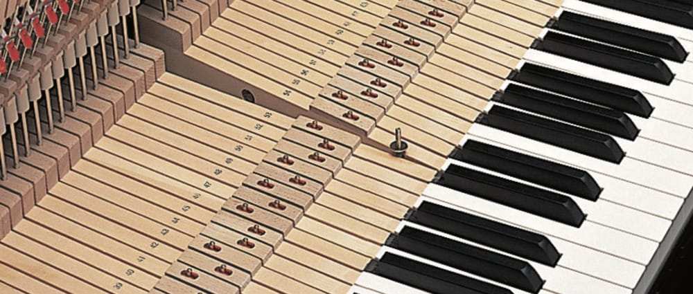 Yamaha Piano Keys lined in a row
