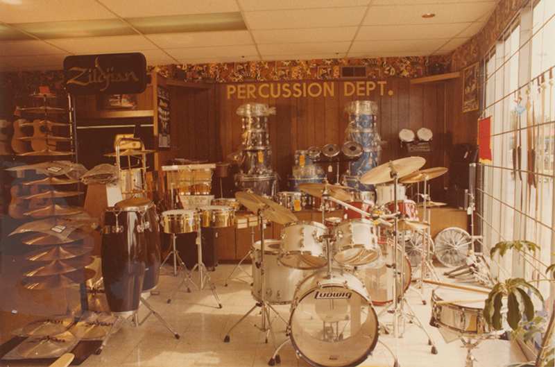 1970s Strait Music Storefront Drum Department