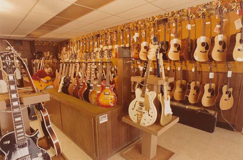 1970s Strait Music Storefront Guitar Department