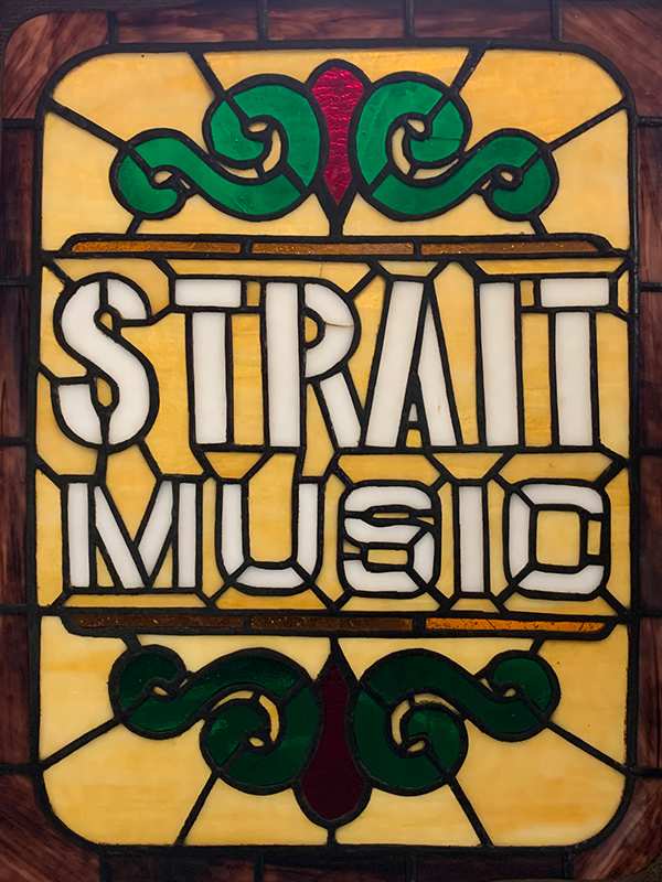 Strait Music 1970s Stained Glass Logo