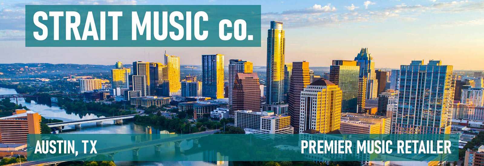 Strait Music Company - Austin TX City Skyline