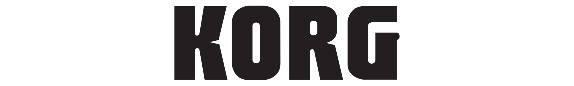 Korg Logo Black on White Background Landing Header