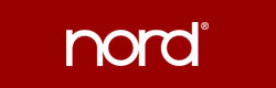 Nord Brand Logo White Text on Red Background
