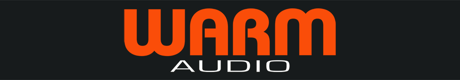Warm Audio Logo Header Orange on Black Background