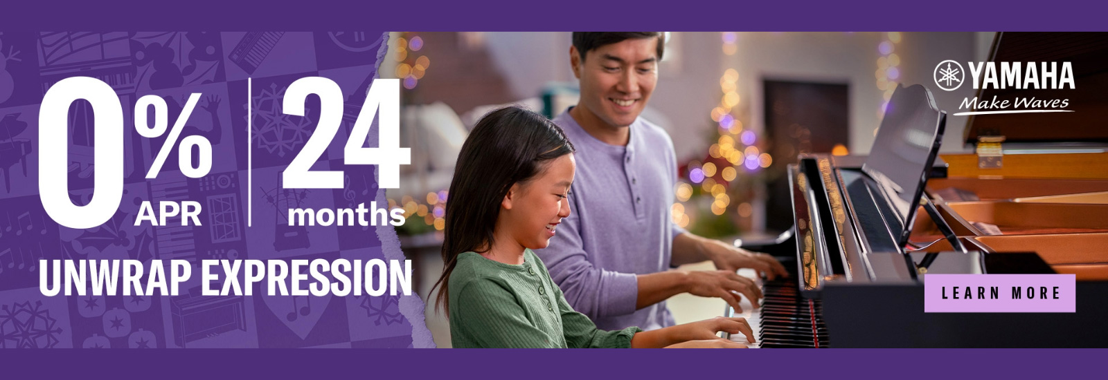 Yamaha Unwrap Expression Holiday Piano Financing
