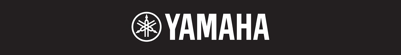 Yamaha White Logo Header Black Background