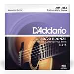 D'Addario EJ13 80/20 Bronze Custom Light Acoustic Guitar Strings