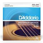 D'Addario EJ38 Phosphor Bronze Light 12-String Acoustic Guitar Strings