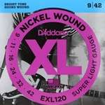 D'Addario EXL120 Super Light - Nickel Wound Electric Guitar Strings