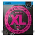 D'Addario EXL170-5 Nickel Wound Regular Light Gauge Long Scale Round Wound Bass Strings (5-string) 45-130