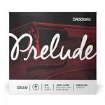 D'Addario Prelude Cello Single A String - Solid Steel Core / Nickel Winding - 3/4 Scale Medium Tension