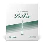 D'Addario La Voz Bb Clarinet Reeds - Strength Medium (Unfiled) Box of 10