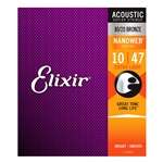 Elixir Nanoweb 80/20 Bronze Acoustic Guitar Strings - 11002 Extra Light (10-47)