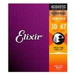 Elixir Nanoweb Phosphor Bronze Acoustic Guitar Strings - 16002 Extra Light (10-47)