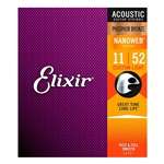 Elixir Nanoweb Phosphor Bronze Acoustic Guitar Strings - 16027 Custom Light (11-52)