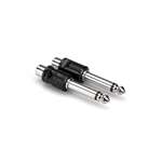 Hosa GPR-101 In-Line Adapter (Pair) - RCA (F) to 1/4in TS (M)