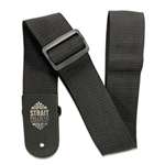 Strait Music Company Logo Poly Guitar Strap - Black
