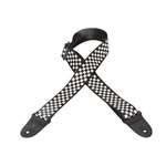 Levy's MP-28 - 2" Polyester Black & White Checkered Guitar Strap
