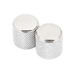 Fender Knurled Knobs for Solid-Shaft Potentiometers - Chrome (Pair)