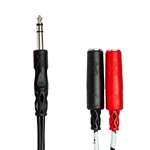 Hosa YPP-117 Stereo Breakout - 1/4in TRS (M) to Dual 1/4in (F)