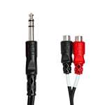 Hosa YPR-102 Stereo Breakout - 1/4in TRS to Dual RCA (F)