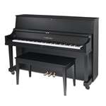 Yamaha P22 Studio Upright Piano with Mute Rail - 45" Satin Ebony