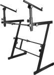 On-Stage Stands KS7365EJ Heavy Duty Folding-Z Keyboard Stand with 2nd Tier