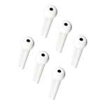 Allparts BP-0679-025 Plastic Bridge Pin Set - White with Black Dot (Set of 6)