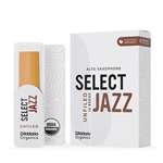 D'Addario Organic Select Jazz Alto Saxophone Reeds - Strength 2 Hard (Unfiled) Box of 10