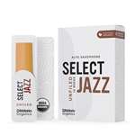 D'Addario Organic Select Jazz Alto Saxophone Reeds - Strength 3 Soft (Unfiled) Box of 10