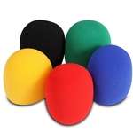 On-Stage ASWS58C5 - (5 Pack) Foam Windscreen, Multi-Color
