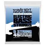 Ernie Ball 2810 Flatwound 5-String Electric Bass Guitar Strings - Light (45-130)