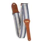 Taylor 2" Academy Jacquard Leather Guitar Strap - White/Blue
