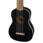 Fender Venice Soprano Uke - Black with Walnut Fingerboard
