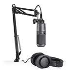 Audio Technica AT2020USB+ Mic with Boom arm and ATHM20X Headphones
