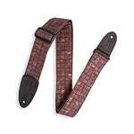 Levy's Orlean's Cork Black, Red, Navy, Gold Guitar Strap