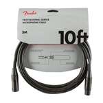 Fender Professional Series Microphone Cable - 10ft, Black