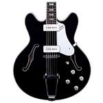 Vox Bobcat V90 Semi-hollow Body Electric Guitar - Black with Ebony Fingerboard
