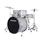 Ludwig Accent Fuse 5pc Complete Drum Set with Cymbals - Silver Foil