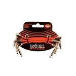 Ernie Ball 3" Flat Ribbon Patch Cable - Red (3-Pack)